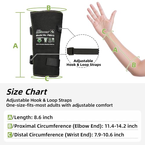 Schwer 9in ANSI A9 Cut & Level 5 Puncture Resistant Arm Sleeves, PM915