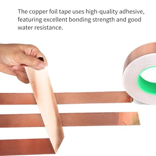 Double-Sided Conductive Copper Foil Tape 2" X 66Ft, 2 Mil，1-Pack - size: 1.97 Inch*2mil*65.6 FT