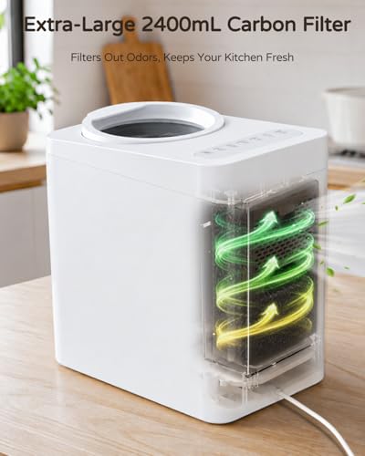 Odorless Electric Kitchen Composter 4.5L, Quiet ≤45dB for Home