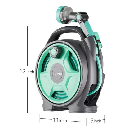 Retractable Garden Hose Reel, 45+6FT Portable Hose Reel - color: Blue