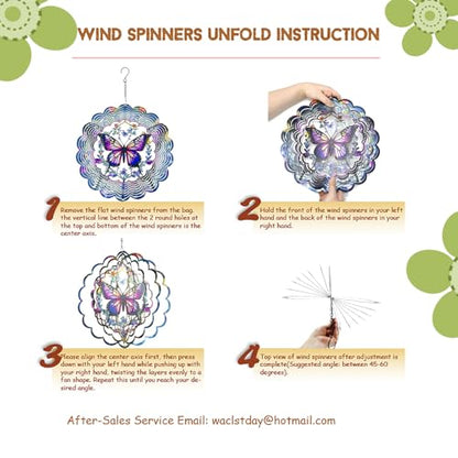 Eandisom Wind Spinners Outdoor Butterfly - Birthday Gifts for Women