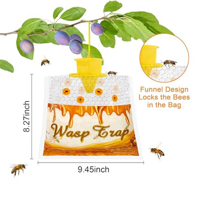 Disposable Wasp Traps Outdoor Hanging 6 Pack - size: 6 Pack