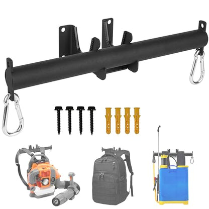 Backpack Blower Wall Hanger,Heavy Duty Wall Mounted Backpack Blower Rack,Backpack Leaf Blower Hanger for Backpack Leaf Blowers,Garden Sprayers,Chainsaws
