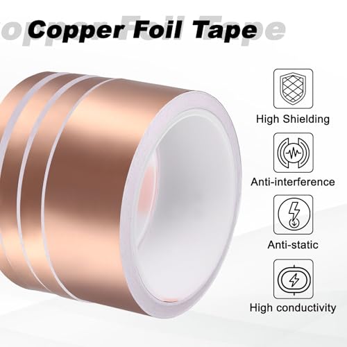 Copper Foil Tape 0.24" x98FT Single Conductive Adhesive Tape - size: 0.24 Inch x 98 FT