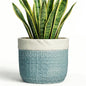 Ceramic Planter, 8 Inch Plant Pot, Round Flower Pots, Blue - color: Blue, size: 8 Inch