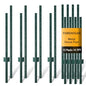 Green Metal Fence Post, Splicing 7 feet, T Post for Garden Fence, 15-Pack - color: Green, size: 7FT-15PACK-GREEN SPLICING