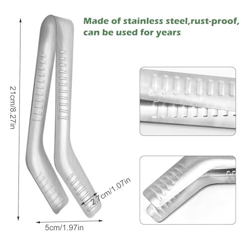 1PCS Seedling Transplant Tongs Stainless Steel Seedling Starters Remove Tongs Seedling Transplanting Tool Seedling Easy Transplanter with Anti-Slip Grasp Tips to Reduce Damage to Roots - color: 1PCS Silver