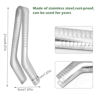 1PCS Seedling Transplant Tongs Stainless Steel Seedling Starters Remove Tongs Seedling Transplanting Tool Seedling Easy Transplanter with Anti-Slip Grasp Tips to Reduce Damage to Roots - color: 1PCS Silver