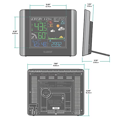 La Crosse Technology V11-TH Color Wireless WiFi Weather Station…