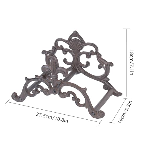 Cast Iron Garden Hose Holder, Sturday Wall Mount Hose Storage (Brown)