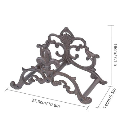 Cast Iron Garden Hose Holder, Sturday Wall Mount Hose Storage (Brown)