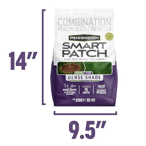 Pennington Smart Patch Dense Shade Grass Seeds for Lawn, 10 lb - size: 10 LB