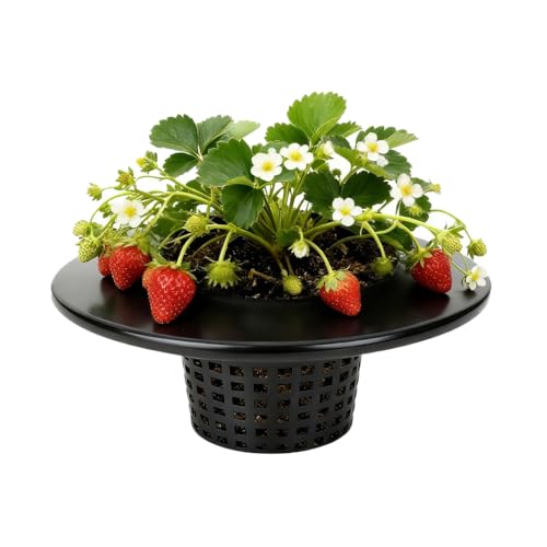 6 Inch Net Pots with Wide Lids for 3.5 and 5 Gallon Buckets 5 Pack Hydroponic Net Cups - color: Small Opening-5pcs