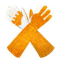Long Leather Gardening Gloves for Women and Men | Thorn and Cut Proof Garden Work Gloves