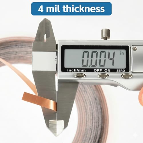 Copper Foil Tape for Stained Glass, Adhesive Pure Copper Foil Tape - color: Golden, size: 7/32inch