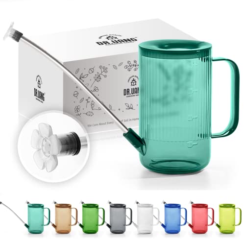 Small Watering Can Indoor Plants with Long Spout (1L, Emerald) - color: Emerald