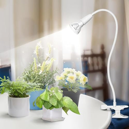 SANSI Grow Lights for Indoor Plants, 10W Clip-On Gooseneck LED Plant Lights - size: 1 Head 1-Pack
