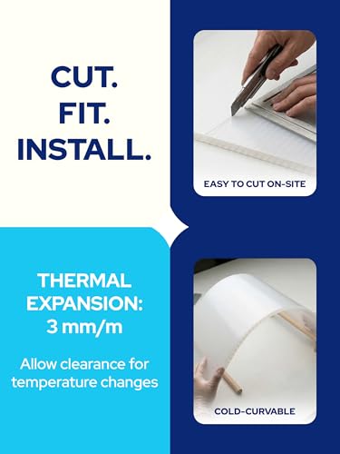 KASTLITE Thermoclear Fire-Rated Elevator Lens, 23.75" x 47.75", 1-Pack - size: 23.75" x 47.75"