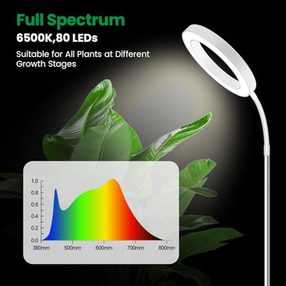 Garpsen 6000K Grow Light with Gooseneck, for Large Plants, 2Pack - size: White-2Pack