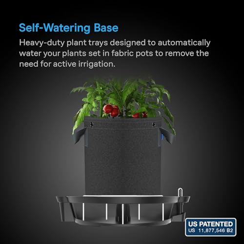 AC Infinity Self-Watering Fabric Pot Base XL, Auto-Irrigation, 4-Pack - size: Extra Large