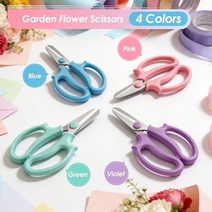 12PCS Flower Scissors, Premium Stainless Steel Garden Scissors - size: 12PCS Standard