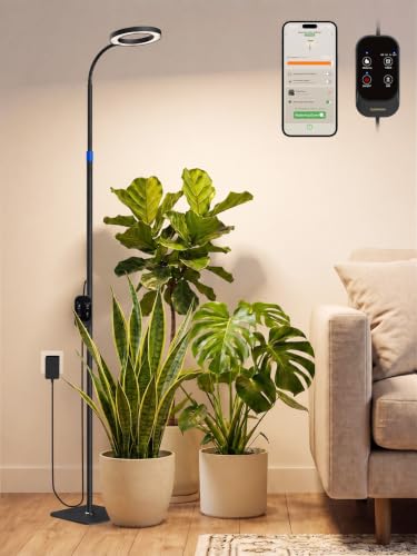 GLOWRIUM Smart Grow Lights for Indoor Plants, Full Spectrum LED Floor Light