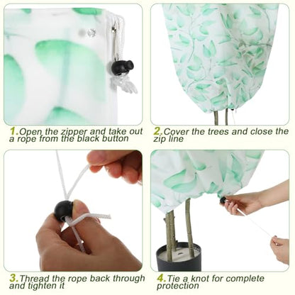 4 Pack Plant Covers Frost Protection with Zipper,31" X 40" - size: 31" X 40"