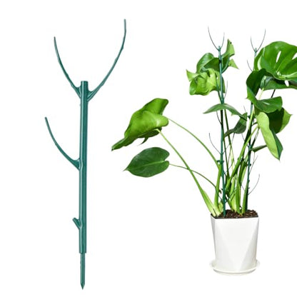 5 Pack Adjustable Plant Support Stakes,Stackable Plant Support Pole with Garden Ties and Clips, Suitable for Monstera,Climbing Plants and Indoor Outdoor Plants