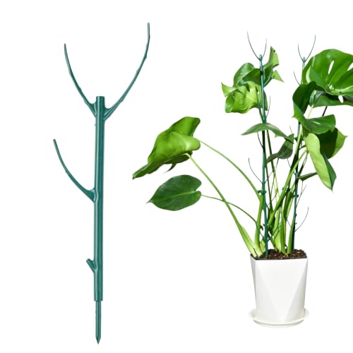 5 Pack Adjustable Plant Support Stakes,Stackable Plant Support Pole with Garden Ties and Clips, Suitable for Monstera,Climbing Plants and Indoor Outdoor Plants