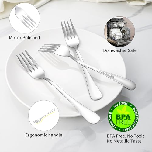 Dinner Forks Set 36 Pcs Top Food Grade Stainless Steel Silverware Table Forks Flatware Forks, 8 Inches,Mirror Finish & Dishwasher Safe,Use for Home,Kitchen or Restaurant