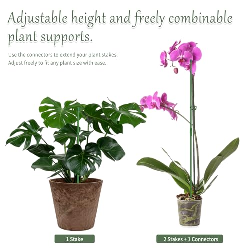 20 Pcs Plant Support Stakes, 12.83 inch Indoor Plant Stakes Adjustable
