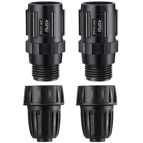 4 Pcs 45 PSI Drip Irrigation Pressure Regulator Adapter Kit - style: 45 PSI