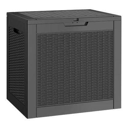 32 Gallon Outdoor Storage Box Waterproof Deck Box Patio Storage - color: Black, style: 32Gallon-style1