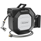 5/8" x 100 ft Heavy Duty Retractable Garden Hose Reel Black - color: Black & White, size: 5/8" 100 FT