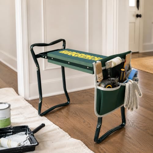 BarkBench 2-in-1 Foldable Kneeler and Seat – Multi-Use Padded Bench for Gardening, Dog Grooming, Bath Time & Home Projects. Great Gift for DIY Enthusiasts, Care Givers, Pet Owners and Seniors.
