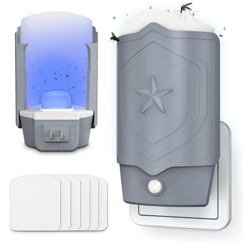 2 Flying Insect Traps with 6 Glue Refills, Indoor Fly Trap for Fruit Flies, Gnats & Mosquitoes, UV Light Sticky Bug Catcher, Non-Toxic & Odor-Free for Home Use