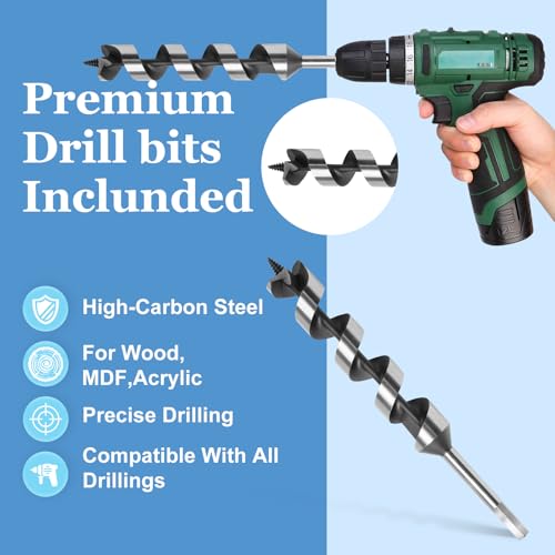 35 x 300mm (Approx. 1-3/8 x 12 Inch) Wood Auger Drill Bit - 1pcs - size: 35x300mm (Approx. 1-3/8 x 12")