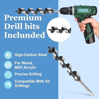 35 x 300mm (Approx. 1-3/8 x 12 Inch) Wood Auger Drill Bit - 1pcs - size: 35x300mm (Approx. 1-3/8 x 12")
