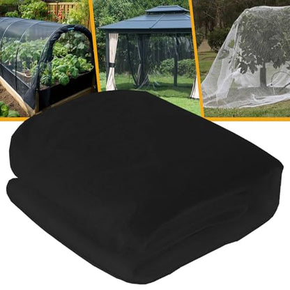 IONTACH 10 X 49 Ft Mosquito Netting for Garden Patio, Black - color: Black, size: 10 X 49ft