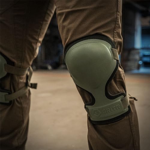 GRITR Tactical Knee Pads - Heavy Duty Knee Protectors, Range Green - color: Ranger Green, size: Regular