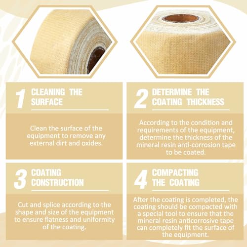 2 Pcs 2" X33' Corrosion Protection Pipe Tape Grease Tape - size: 2" X33'