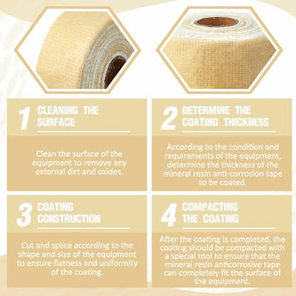 2 Pcs 2" X33' Corrosion Protection Pipe Tape Grease Tape - size: 2" X33'