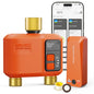 WiFi Sprinkler Timer 2 Zone, Smart Water Timer with Brass Inlet & Outlet - style: 2 Outlet- Brass