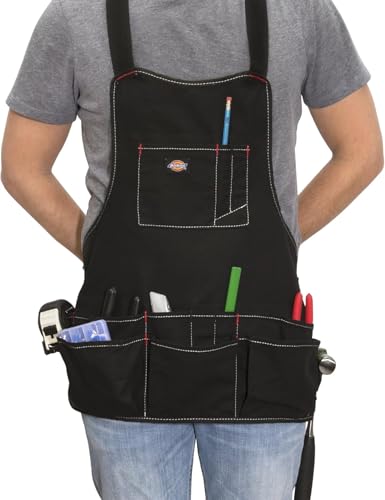 Dickies 16-Pocket Workshop Bib Apron - color: Black, style: 1 Unit