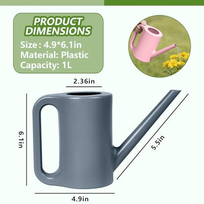 Plastic Watering Can - Grey - 1/4 Gallon - color: Gray