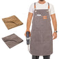 Woodworking Apron Heavy Wax Canvas Work Apron - color: Dark Gray