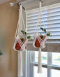 2 Pack Macrame Planter Hanger for 8 inch, Plant Hanger Indoor - color: Beige