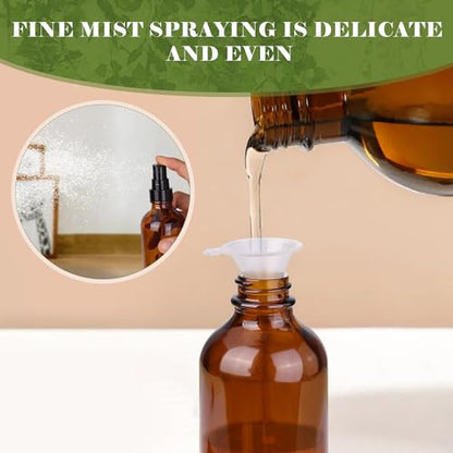 GIVAMEIHF 4 oz Amber Glass Spray Bottles for Essential Oils, Small, 35Pack - color: Dark Amber Glass Spray Bottles