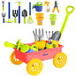 Dimple Red Garden Wagon & Tools Toy Set, 15 Pc Kids Gardening Play Set - color: Red