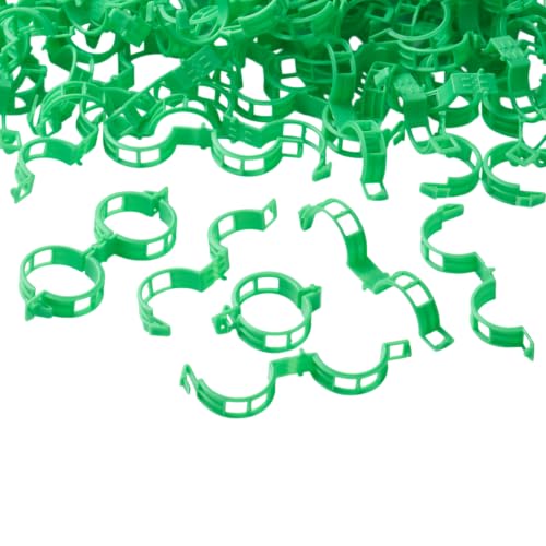 Plant Support Clips,Plastic Clips for Securing Plants,Tomato Vine Clips,Plant Fixing Clips,Garden Clips for Climbing Plants,Grape and Vine Vegetables (200, Light Green) - color: Light Green